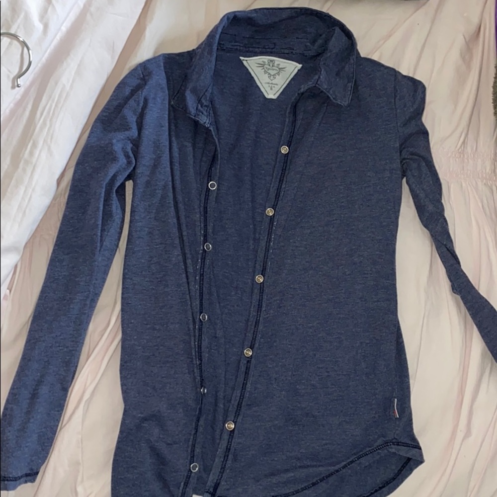 Girls long sleeve button down soft shirt